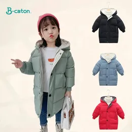 Kinder Daunenmantel Mittellange Langarm Jungen Mädchen Puffer Daunenjacken Thicking Warme Kinder Daunenjacke Mäntel Kinderkleidung 231226