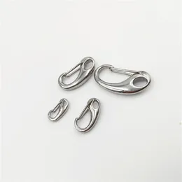 20pcs 로트 15-50mm bag clasps 랍스터 스위블 트리거 클립 DIY 액세서리를위한 스테인리스 스틸 후크 스트래핑 키 체인 부품 266o