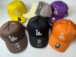 Summer Darmowy projektant ciężarówki haft haftowe czapki baseballowe dla mężczyzn kobiety NY La La Hip Hop Style Sports Visors Snapback Hats
