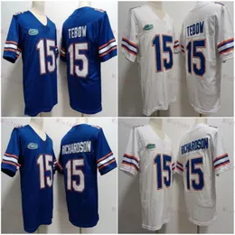 #15 Tim Tebow Football Jersey Anthony Richardson Blue White Mens College Stitched Jerseys