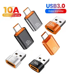 10A USB 3.0 Type-C 데이터 어댑터 유형 C OTG USB C MacBook Xiaomi Samsung Fast OTG 커넥터 용 USB 여성 변환기