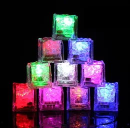 LED Ice Light Glowing Ice Muber Touch Sensitive Lights Bar Atmosphere Light Lighting In Water For Juice Wine Drink Glass Festival Party Decor