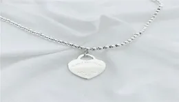 Collar con colgante de clavícula esmaltada de plata de ley Love S925, regalo del día de San Valentín, 4 mm de diámetro, 45 cm, H1113 item19135358083651