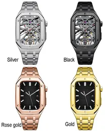 Link Bracelet Straps AP Armor Modified Case Watchband Butterfly Clasp Steel Band Fit IWatch Series 8 7 6 SE 5 4 for App9936351