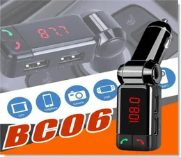 BC06 CAR SHARGER FM Nadajnik Wysoka wydajność cyfrowy bezprzewodowy Bluetooth Incar Bluetooth Odbiornik FM Radio stereo adapter5919701