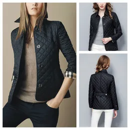 Femmes Burbery Veste Designer Vestes Hiver Automne Manteau Mode Coton Slim Vestes Plug Taille S-3XL