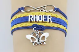 手織りRhoer Butterfly Charm Bracelet Chain Bracelet018783238
