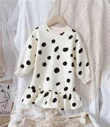 Baby Kids Clothing Girl039s Dresses Winter Fashion Söt plysch varm aline svart kjol med rufsar för barn kläder7507218