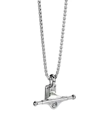 Anhänger Halsketten Hip Hop Rock Gold Silber Farbe Edelstahl Skateboard Halterung Anhänger Für Männer Rapper Schmuck Drop4657411