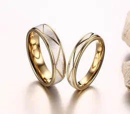 2019年ファッションゴールドカラー316Lステンレス鋼の結婚指輪高品質のカップルジュエリーアネルフェミニノバギューhomme米国サイズ5126344116