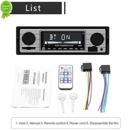 Electrónica Nueva Radio de Coche Bluetooth Vintage Reproductor Mp3 de Doble Perilla Sintonizador Fm Estéreo Usb Aux Coche Clásico Receptor de Audio Retro Accesorios de Altavoz