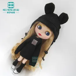 1 Blyth Doll Accessories Clothes Fashion Sweatshirt Shoe Covers Sneakers for Azone Christmas Gift 231225