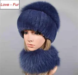 Zimowe miękkie ciepłe kobiety prawdziwe króliczne futrzaki kapelusz ciepły prawdziwy lis fur
