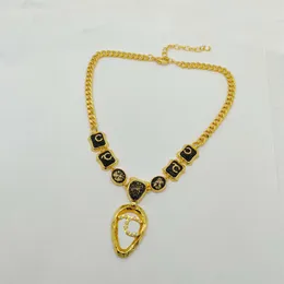 2023 Luxury Quality Charm Pendant Necklace With Diamond ND Oval Shape Design Black Color Drop Earring Have Stamp PS7517A209D
