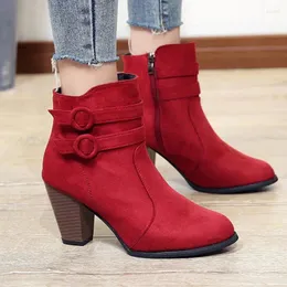 Boots 2024 Women's Spring And Autumn Leisure Comfortable High Heels Fashion Outdoor Elegant Versatile Large Botas Mujer