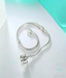 Luxe-1 stks Drop Verzending Verzilverd Armbanden Vrouwen Chain Charm Kralen voor Kralen Bangle Armband Kinderen Gift B0011969662