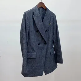 여자 양복 가을과 겨울 여자 Houndstooth beaded suit jacket