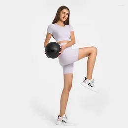 Pantalones cortos activos para mujer, pantalones deportivos de Yoga, pantalones ajustados de cintura alta, mallas elásticas transpirables, pantalones cortos de secado rápido para ropa de mujer