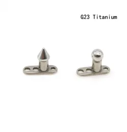 Spike Ball Dermal Anchor Skin Diver Grade 23 Titanium G23 Head Micro Retainers Fashion Body Piercing Jewelry 12G Bar8234310