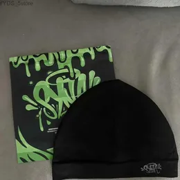 Bonés gorro/crânio bonés syna mundo crânio chapéu 2023 novo tricô syna gorro chapéu masculino feminino parágrafo qualidade boné y2k gorros quentes syna run