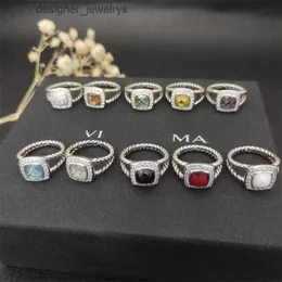 Tasarımcı dy lüks en kaliteli dy sıcak satış bant halkaları kadınlar bükülmüş iki renkli çapraz inciler vintage ring 925 STERLING Gümüş dy elmas düğün moda takı hediyesi