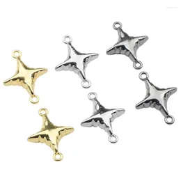 Charms WZNB 10st Solid Stars Meteor Alloy Pendant For Jewelry Making DIY Earring Necklace Accessories Supplies Partihandel