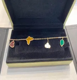 Pulseira de prata S925 com formato de borboleta, flor de folha e concha natural, malaquita, ágata vermelha para mulheres, joias de casamento, presente ha1733292