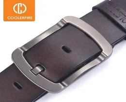 Coolerfire fashion cowhide genuine leather belt men black jeans strap male vintage casual men belts HQ024 2011243293987