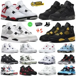 Per sneaker basket 4s scarpe vela midnight blu scuro fresco breve grigio stellfish unc oreo allevato gatto nero luccichio da gatto nero scuro moka sport allenatori 2023