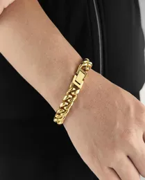 Miami Pulseras de oro Stainls الصلب كوبي سلسلة الهيب هوب المجوهرات سوار الرجال 58267345531404