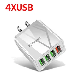 4xusb adaptador de carregador de parede usb c adaptadores de energia carregador de viagem rápida para iphone 15 promax samsung huawei moto android telefone pc