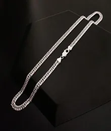 Correntes inteiras 925 prata esterlina 6mm geometria colar para homens039s mulher designer de moda festa de casamento jóias presentes1961702