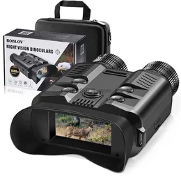 Telescope Binoculars Télescope binoculaire HD 1080P 5X optique 8X Zoom numérique 500M caméra de Vision nocturne infrarouge pour la chasse Camping avec carte 32GB L231226