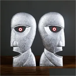 Dekorativa objekt Figurer 2023 Division Bell Heads Scpture Harts Crafts Statue Head Home Decoration Desk Accessories Drop 23061 OT15Y