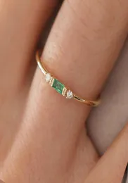 Schmuck dünne zierliche Ringe für Frauen elegante Mini 3 Farbe Kristall Zirkon winzige Ewigkeit Ring Modeschmuck KCR0655053002