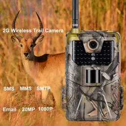 2G MMS P Trail Camera Email Wildlife Hunting Cameras Cellular Wireless 20MP 1080P Night Vision Po Trap HC900M 231225
