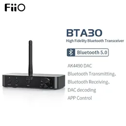 Conectores fiio bta30 hifi sem fio bluetooth 5.0 ldac receptor transmissor de longo alcance 30m para pc/tv/alto-falante/fone de ouvido