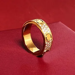 Bague en diamant pour femmes en acier inoxydable, or Rose, bagues à vis, bijoux en Zircon, cadeaux de Saint-Valentin pour femmes, accessoires, vente en gros2436