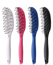 Tragbare gebogene antistatische Haarmassagekamm Nass Trocken Dualuse Friseur Styling Pinsel Home Salon Styli sqcxAU9464853