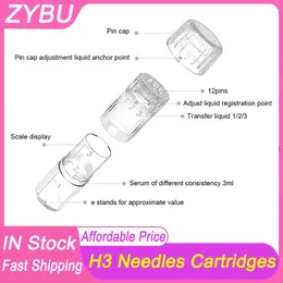 Automatischer Einweg-Serumapplikator Hydra.Pen H3 12-polige Nadeln Runde Nano-HR-Silikon-Nano-HS-Hydra-Derma-Pen-H3-Nadel Dermapen-Microneedling-Kartuschen
