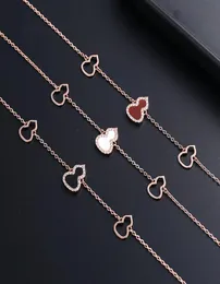 braccialetti di fascino del progettista della zucca di marca di lusso per le donne bianco rosso nero guscio brillante cristallo bling diamante braccialetto semplice in oro 18 carati1559793