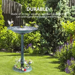 1 conjunto de 50cm 2 em 1 para banho de pássaros, pedestal alimentador para mesa de jardim ao ar livre, quintal, arte, decoração, suprimentos para casa 231225