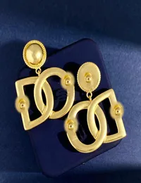 Neu gestaltete Damen-Ohrringe, Ohrstecker, G-Buchstaben, bunte Kristallanhänger, 18 Karat vergoldet, Anti-Allergie-Ohrclip für Damen, Designer-Schmuck, Geschenke 2608558