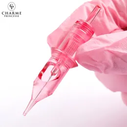 خرطوشة ماكياج تشارم برينسيس وشم للوشم آلات بندقية القلم يمكن التخلص منها 0.30 مم من الوردي المعقم الإبر الفردية الآمنة 231225