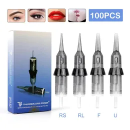 Machine 100x Thunderlord Power Tattoo Needle Liner Shader Permanent Makeup Tattoo Cartridge 1r 7f for Universal Tattoo Rotary Pen Newest