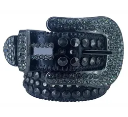 حزام Digner Men Womensimon Rhintone مع مشبك جلدي كبير لامعة Bling Rhinton Blts Weistband266C1933889