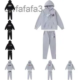 11 Styles Hoodie Trapstar Full Tracksuit Rainbow Handduk Broderi Decoding Hooded Sportwear Män och kvinnor passar blixtlåsbyxor EU-storlek S-XL 3CZ1