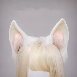 Kawaii Women Girls Halloween Simulation Bunny Ears pannband Cosplay Anime Plush Fox Animal Ear KC Lolita Hair Accessories341G