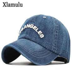 Xlamulu Denim Berretto da baseball Uomo Donna Jeans Snapback Caps Casquette Plain Bone Hat Gorras Uomo Losangeles Casual Papà Cappelli maschili T20079501159