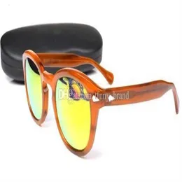 Jackjad novo designer 44 46 49mm lemtosh óculos de sol qualidade redonda polarizada uv400 johnny depp óculos de sol quadro com box258y